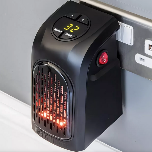 Calefactor Portátil Eléctrico 400w Invierno Color Negro